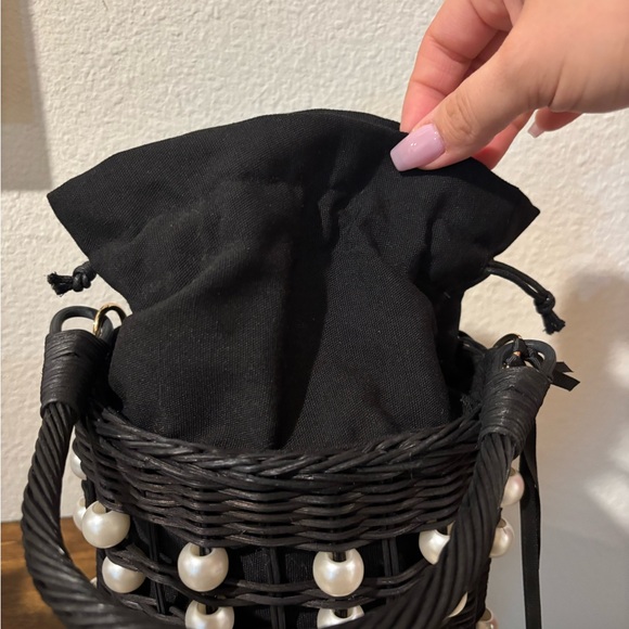 Kate Spade x Target Black Pearl Woven Shoulder Bag - Picture 5 of 8